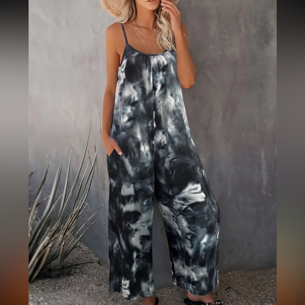 Boutique Boho Tie Dye Jumpsuit